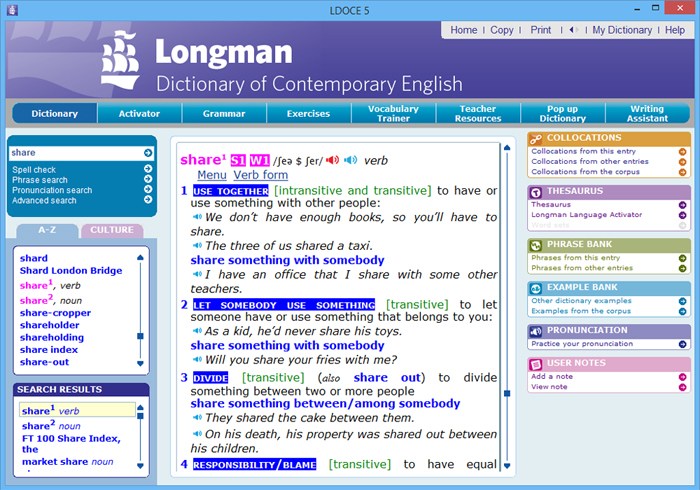 Từ điẻn Longman Dictionary of Contemporary English 5th 